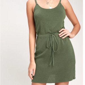 Lulus Olive Green Knit Mini Dress